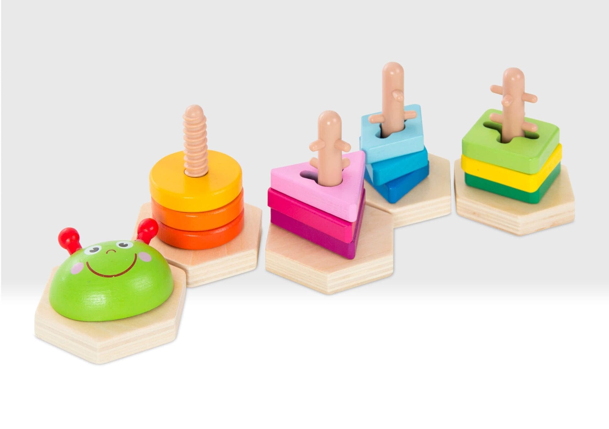 Caterpillar Peg Puzzle | Wooden Toys | Beehive Toy Factory