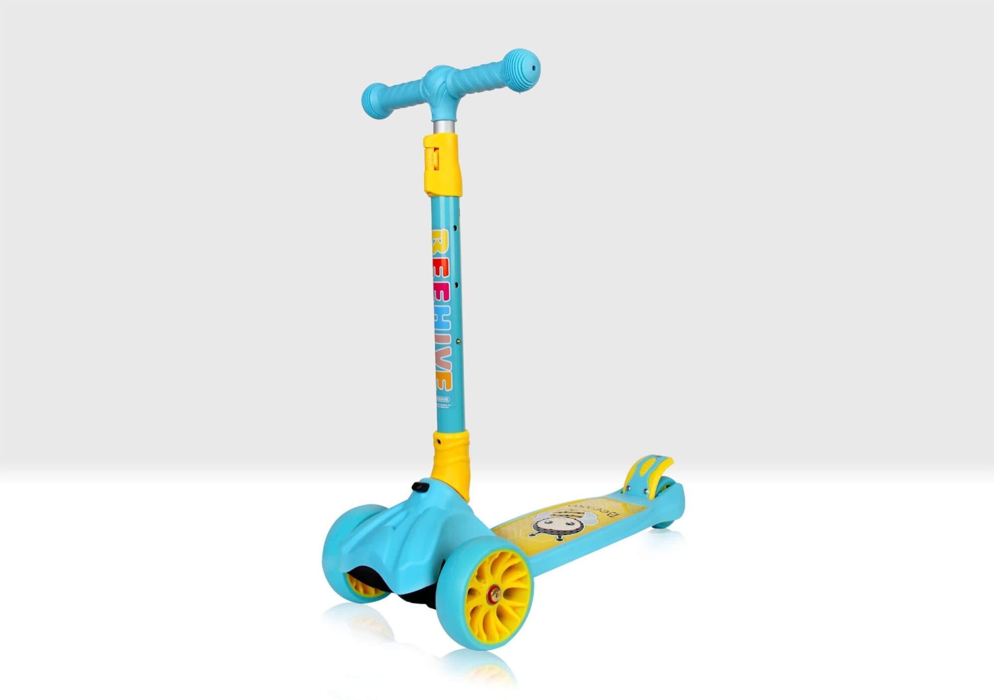 Blue folding scooter