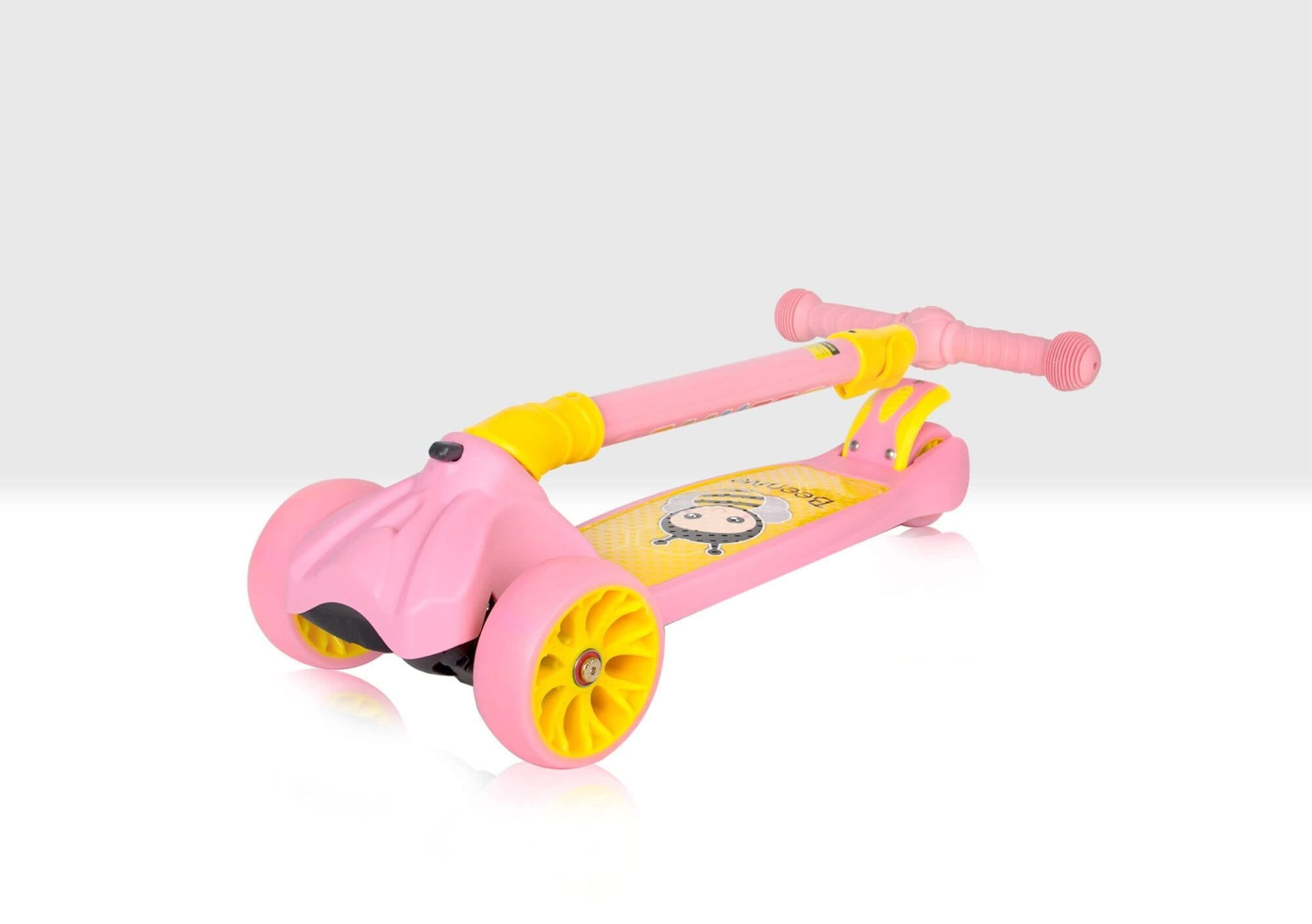 Pink folding scooter