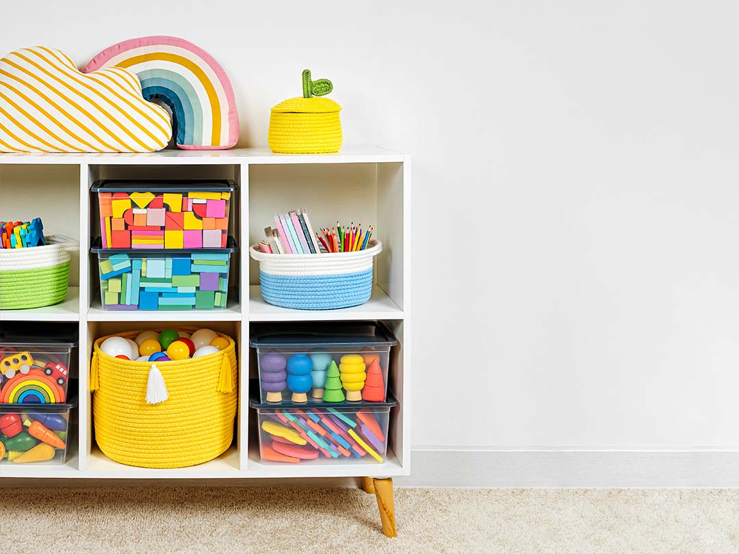organised wooden toys
